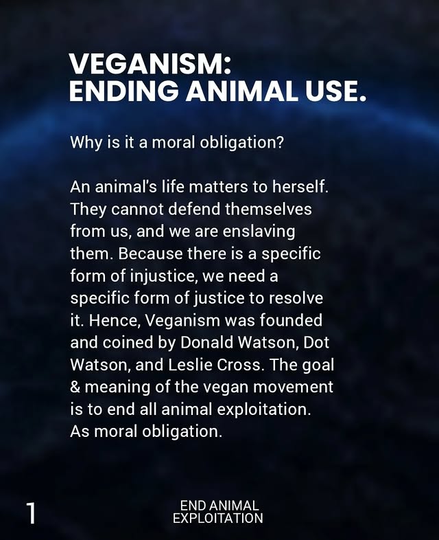 Veganism: Ending animal use